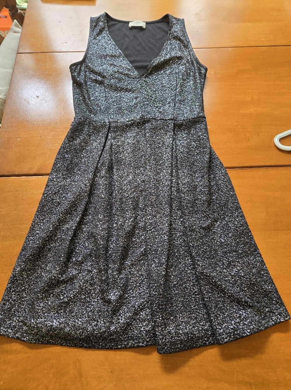 Sparkle Black Evening Fit-and-Flare Dress - Picture 1 of 5
